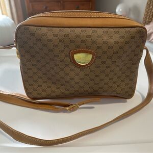 Gucci Brown and Tan Crossbody Bag